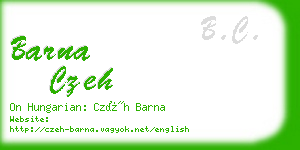 barna czeh business card